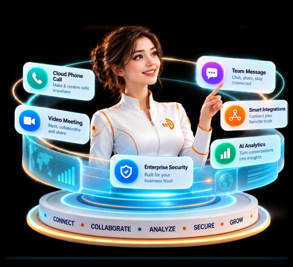 Salamtalk Enterprise Communication Hub Holographic Visual